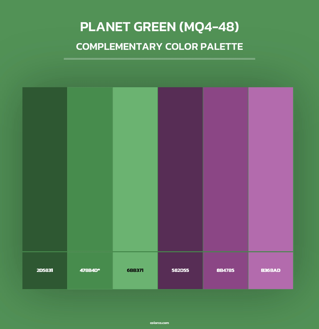 Planet Green (MQ4-48) - Complementary Color Palette
