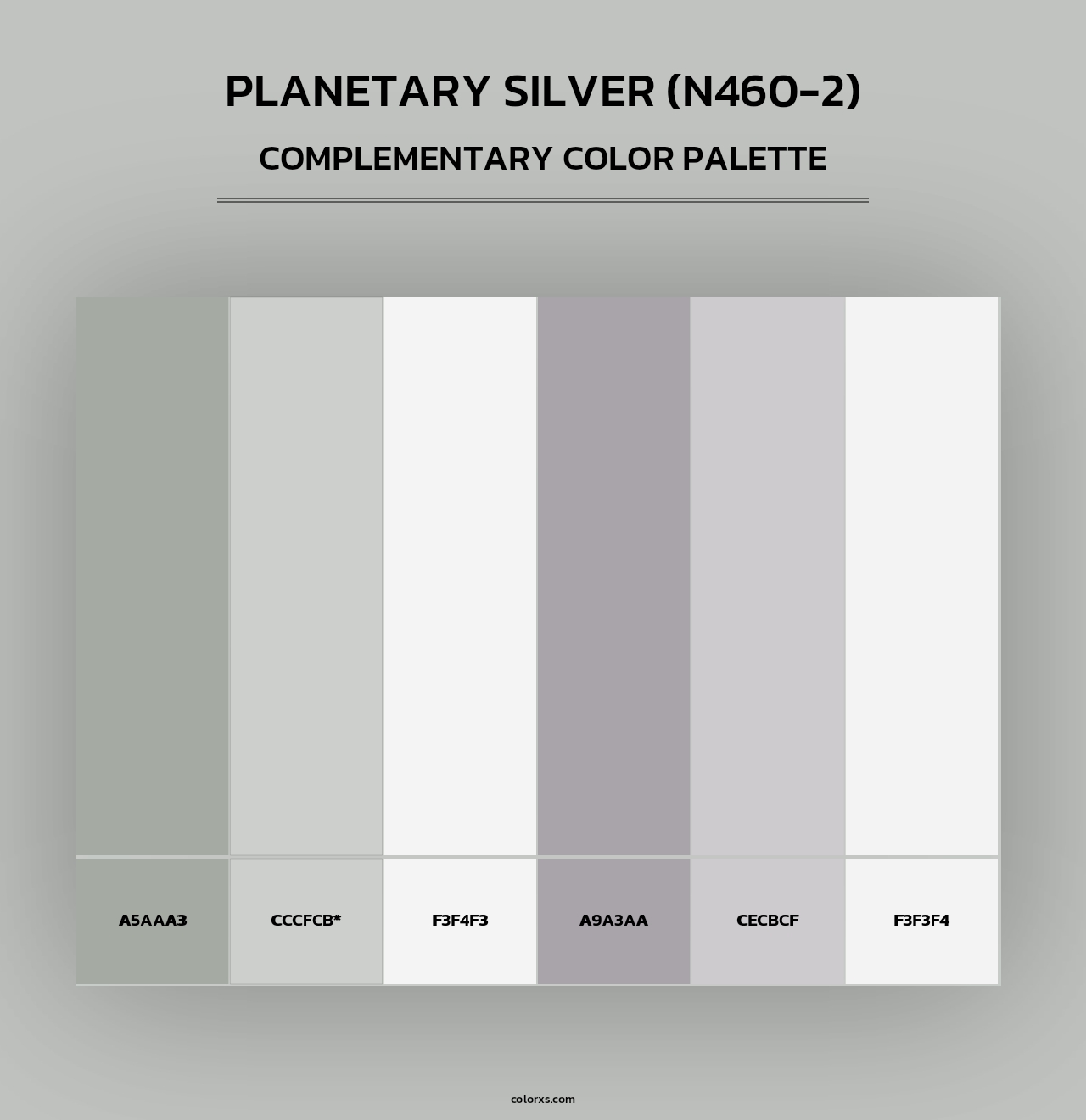 Planetary Silver (N460-2) - Complementary Color Palette