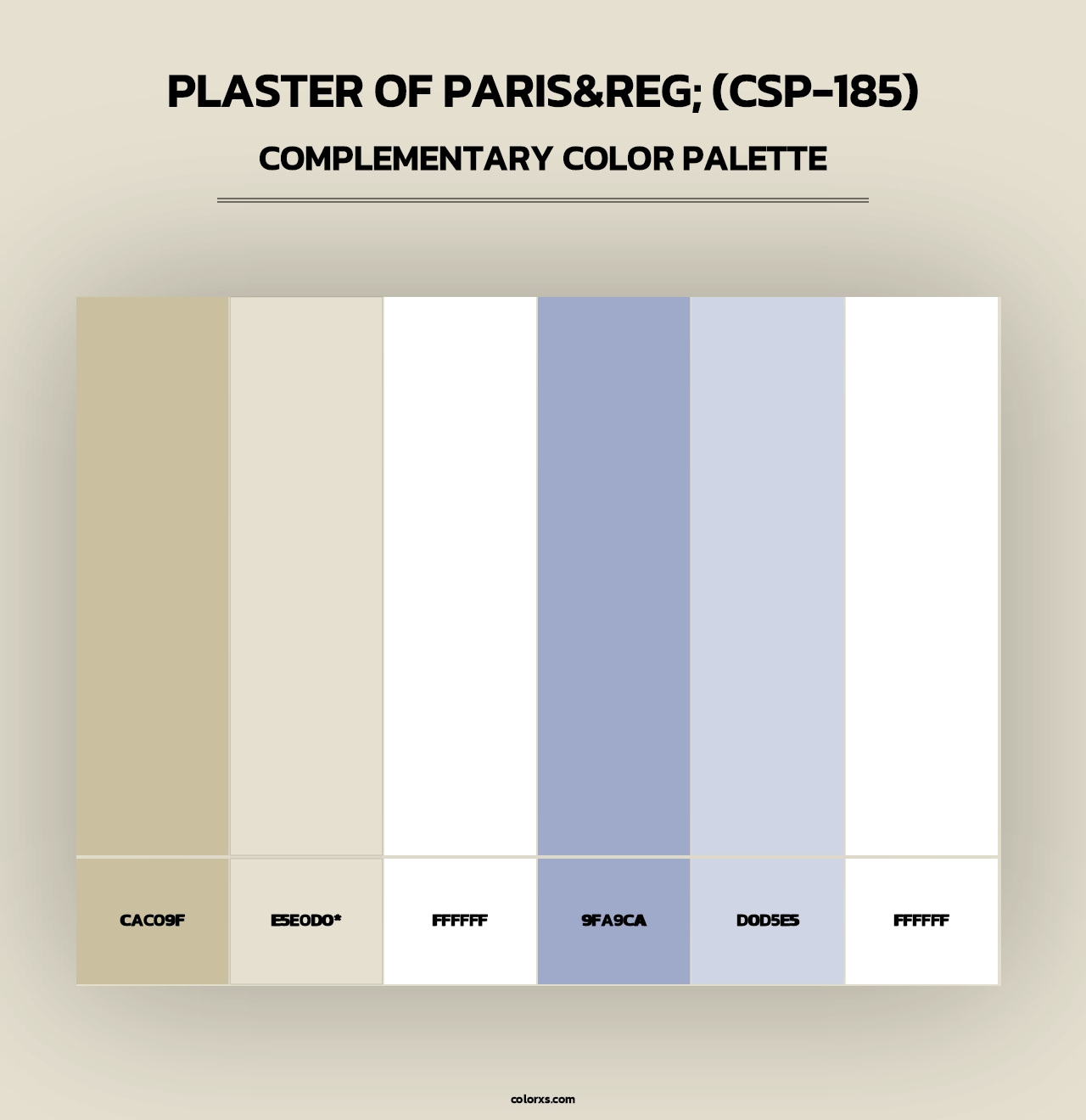 Plaster of Paris&reg; (CSP-185) - Complementary Color Palette