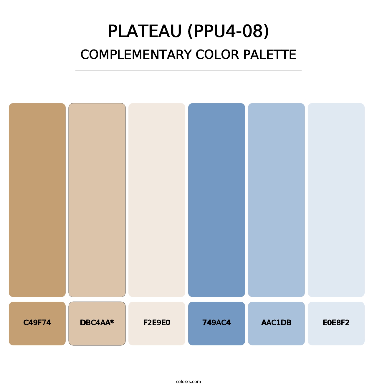 Plateau (PPU4-08) - Complementary Color Palette