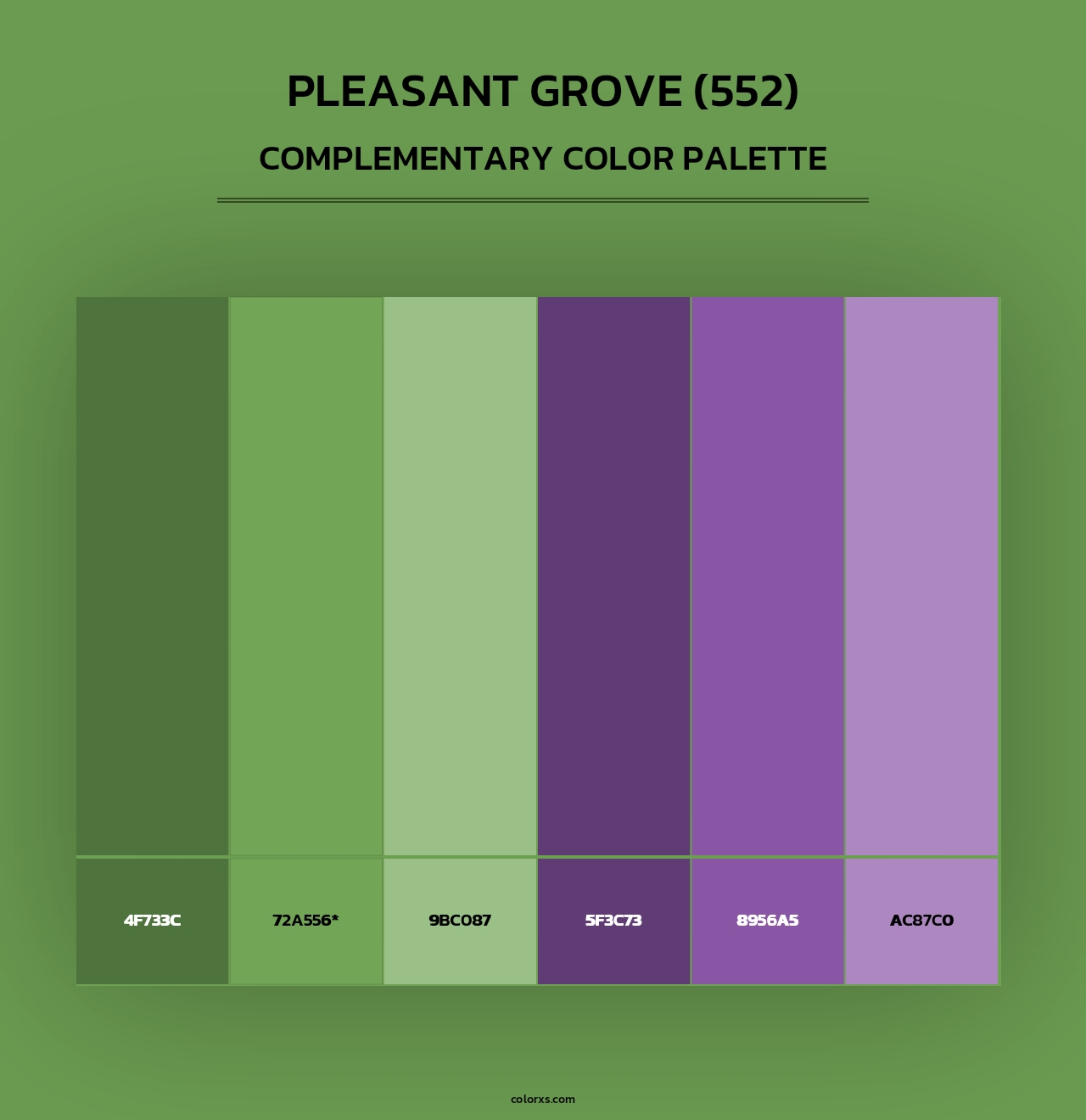 Pleasant Grove (552) - Complementary Color Palette