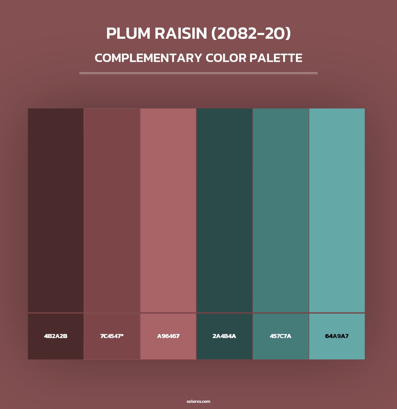 Plum Raisin (2082-20) - Complementary Color Palette