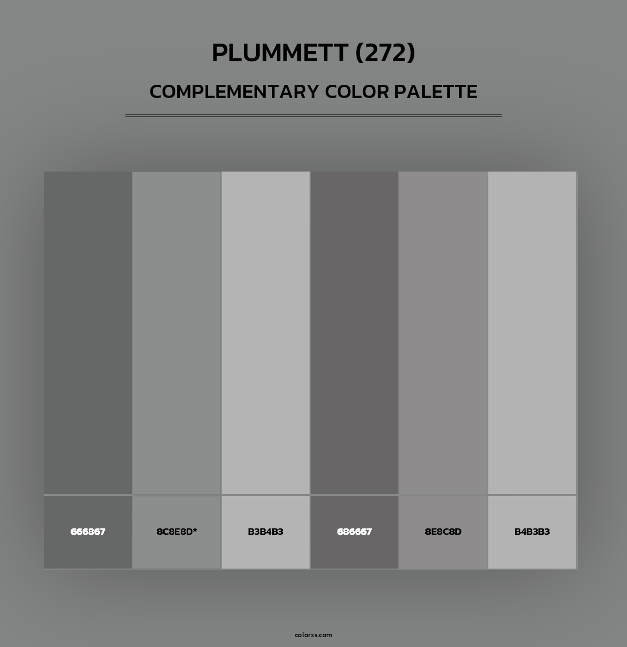 Plummett (272) - Complementary Color Palette
