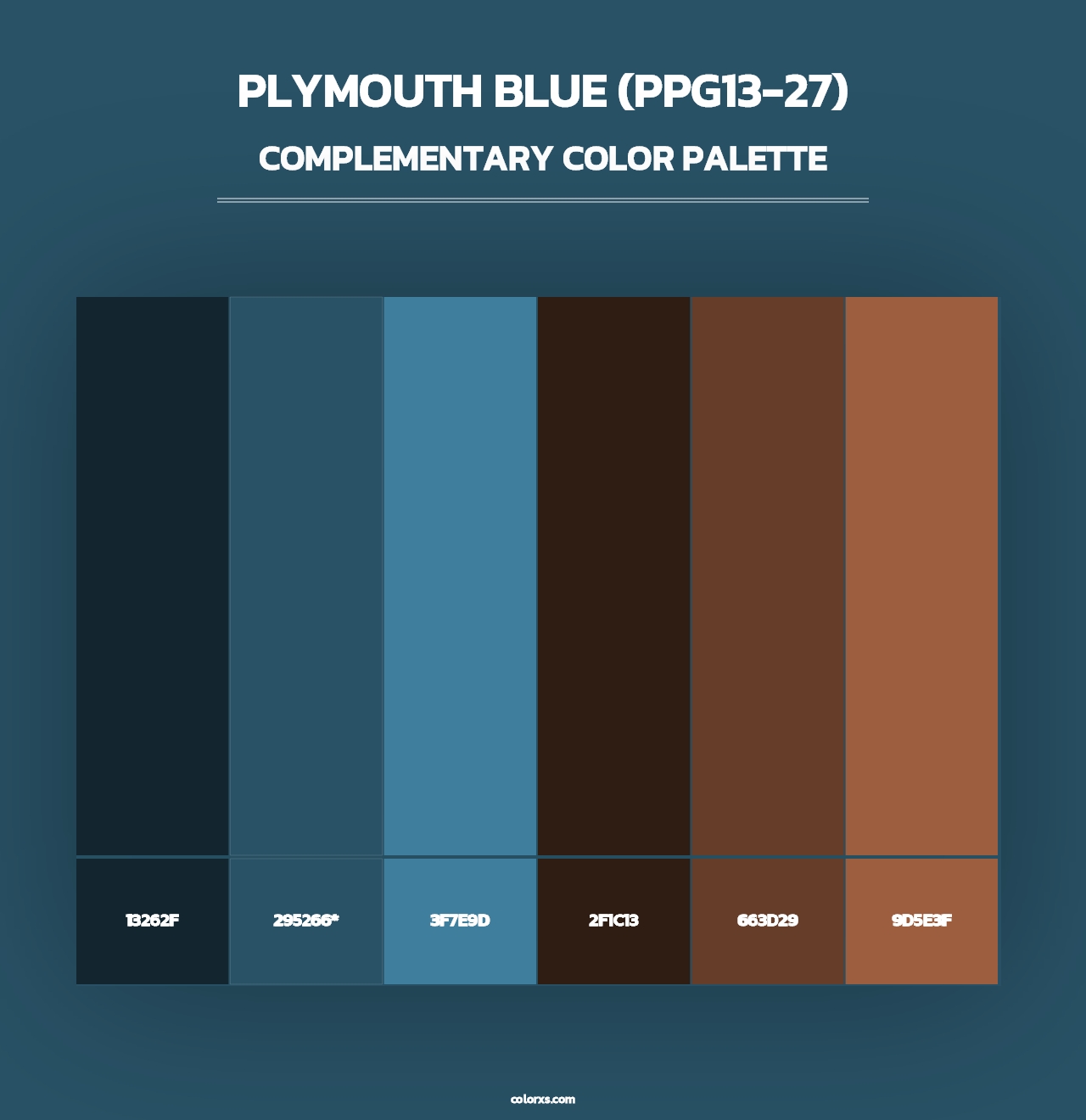 Plymouth Blue (PPG13-27) - Complementary Color Palette