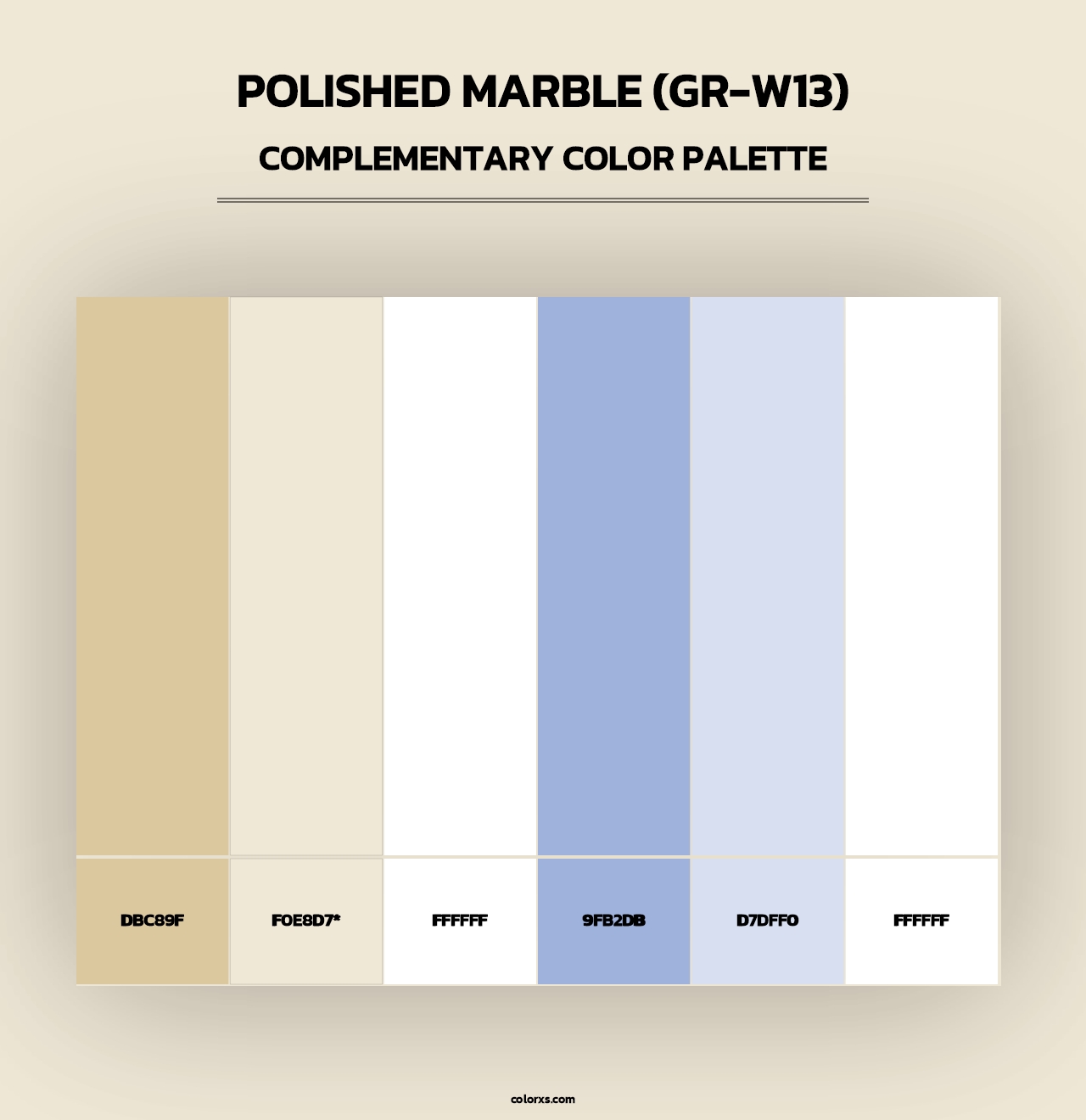 Polished Marble (GR-W13) - Complementary Color Palette