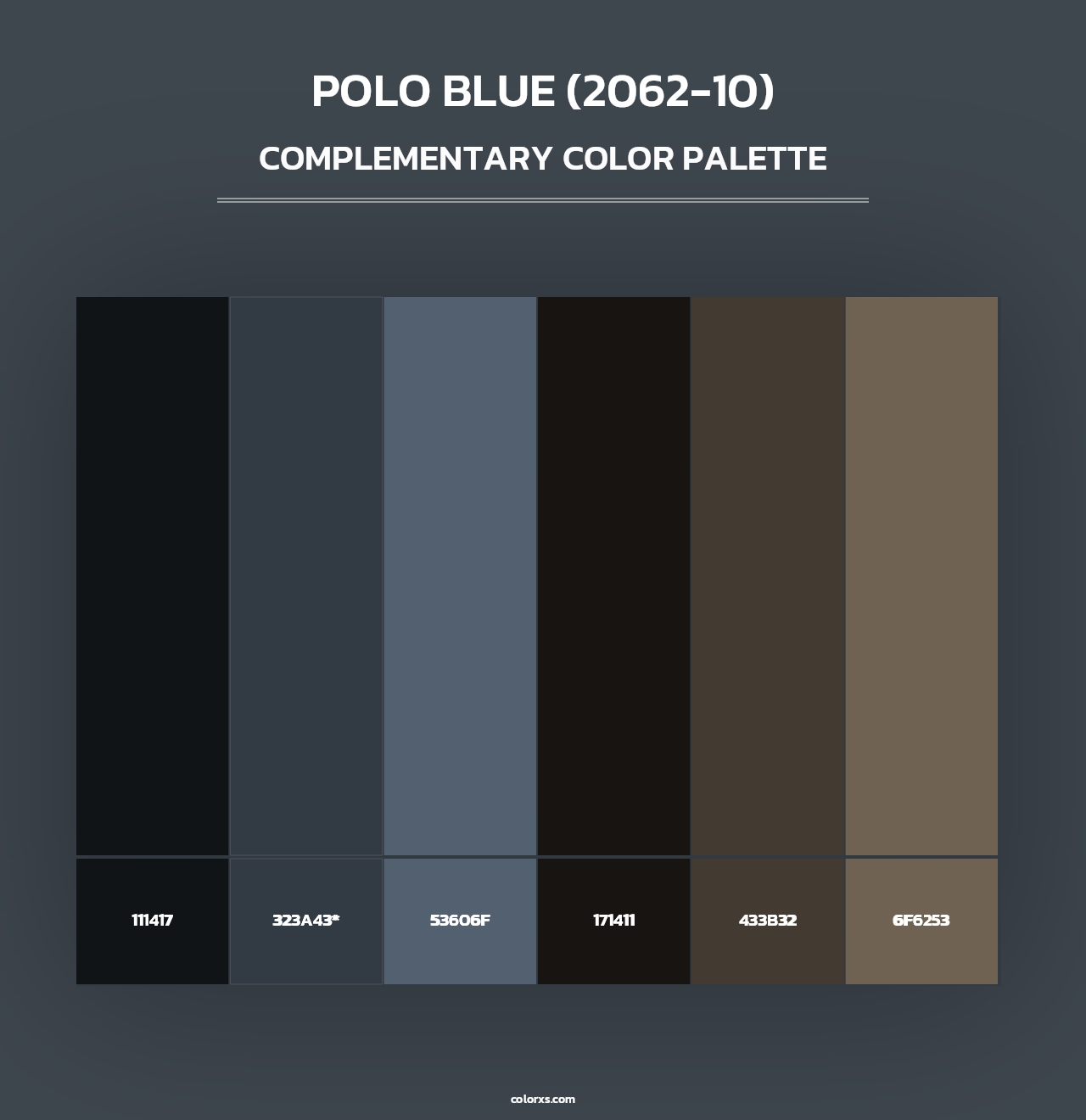 Polo Blue (2062-10) - Complementary Color Palette