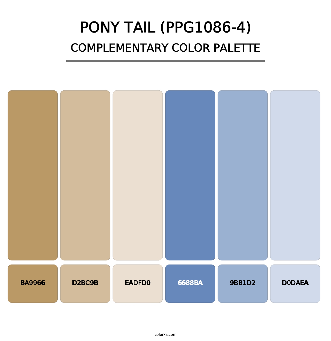 Pony Tail (PPG1086-4) - Complementary Color Palette