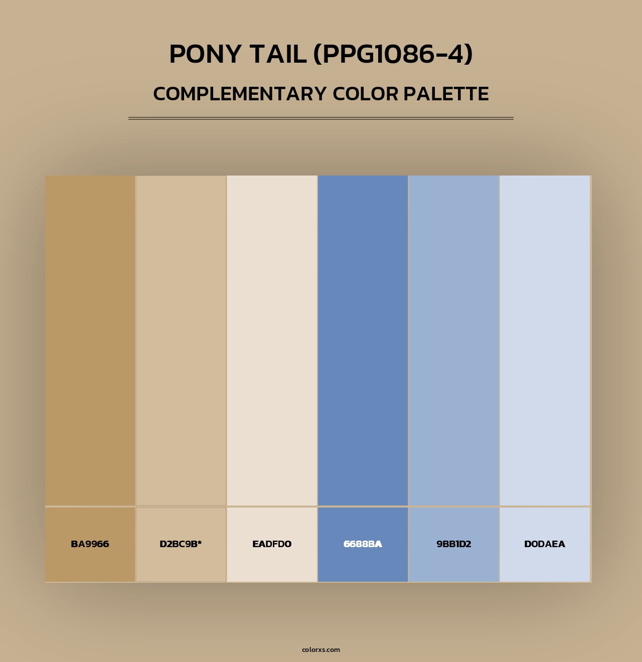 Pony Tail (PPG1086-4) - Complementary Color Palette
