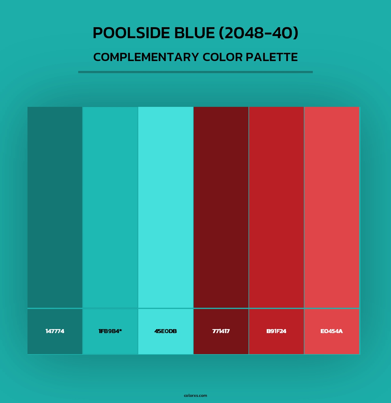 Poolside Blue (2048-40) - Complementary Color Palette