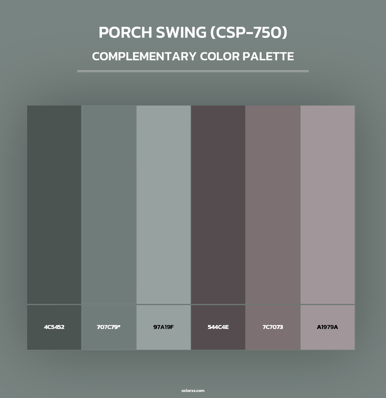 Porch Swing (CSP-750) - Complementary Color Palette