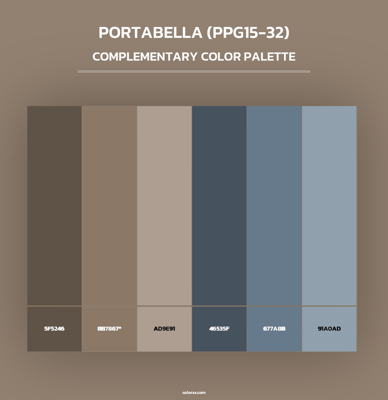 Portabella (PPG15-32) - Complementary Color Palette