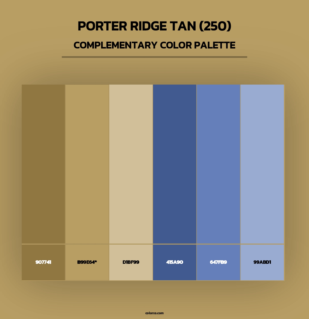 Porter Ridge Tan (250) - Complementary Color Palette