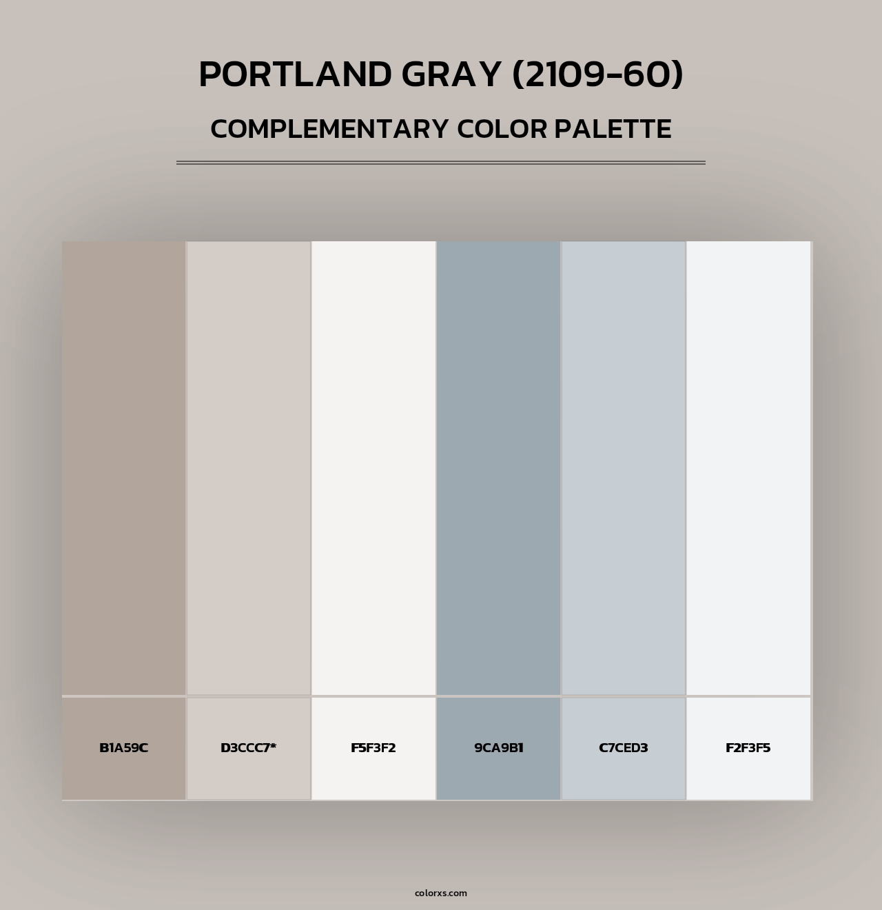 Portland Gray (2109-60) - Complementary Color Palette