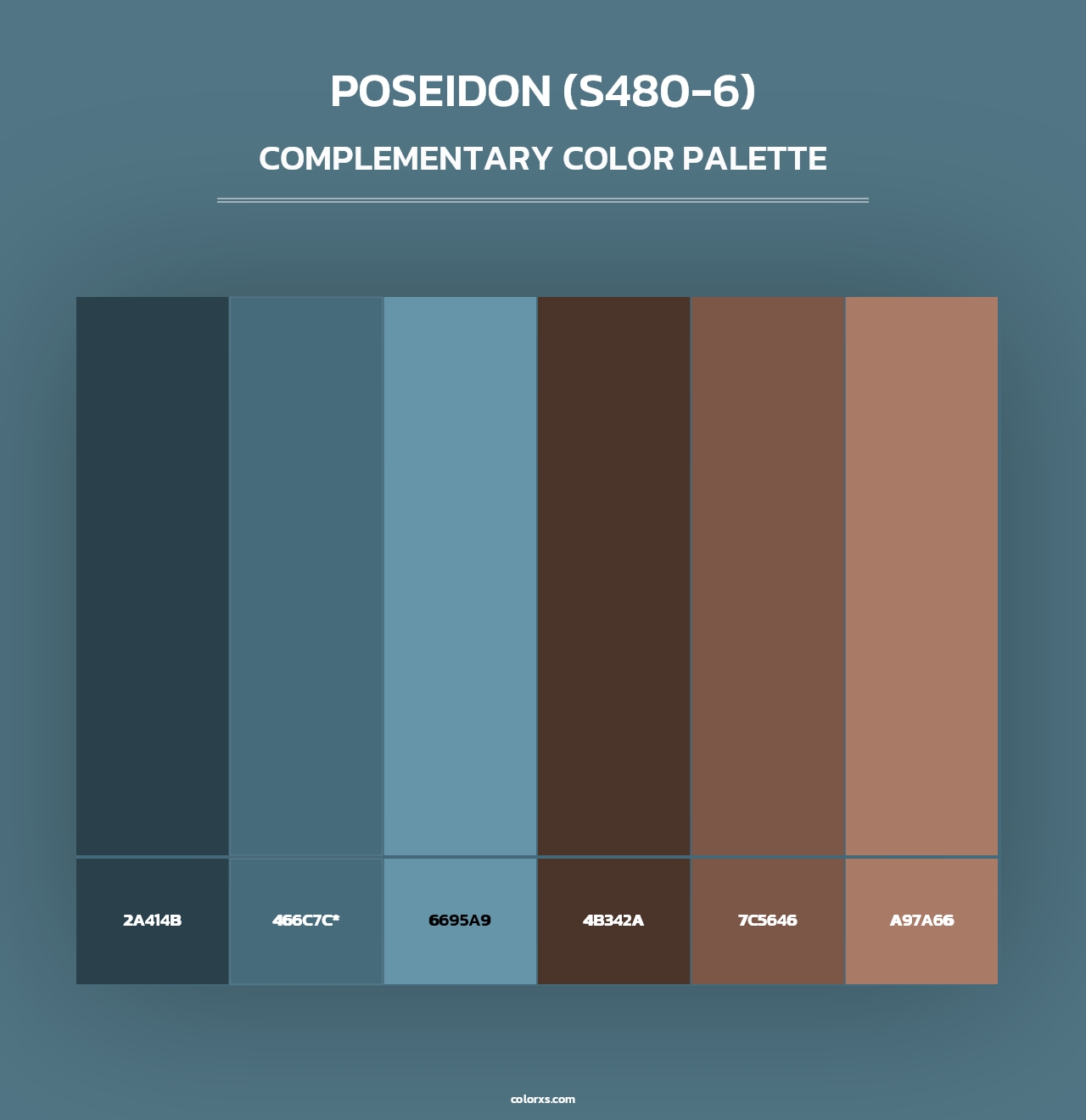 Poseidon (S480-6) - Complementary Color Palette