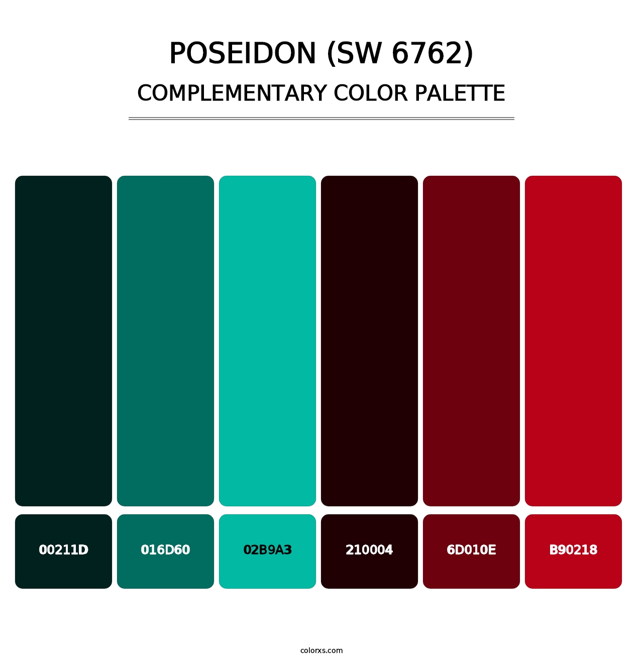 Poseidon (SW 6762) - Complementary Color Palette