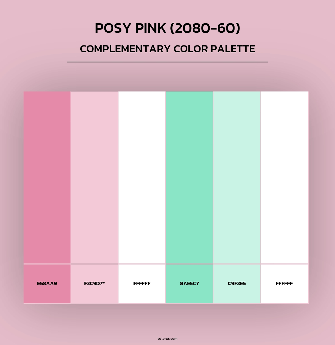 Posy Pink (2080-60) - Complementary Color Palette