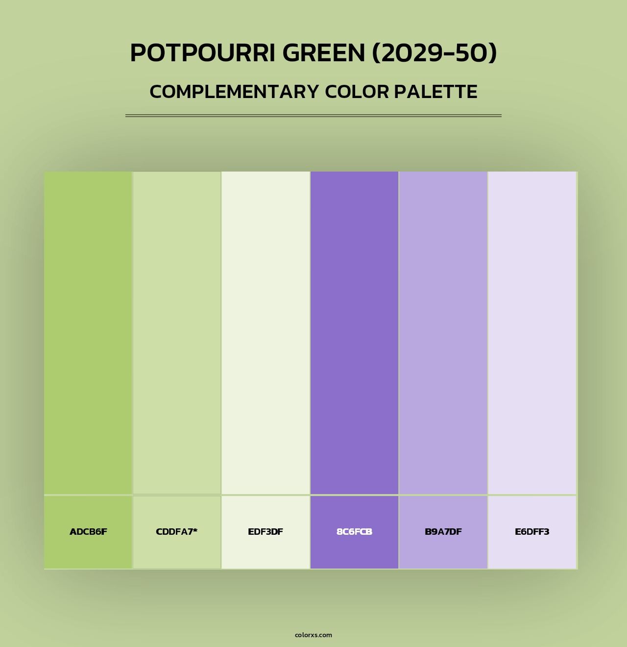 Potpourri Green (2029-50) - Complementary Color Palette