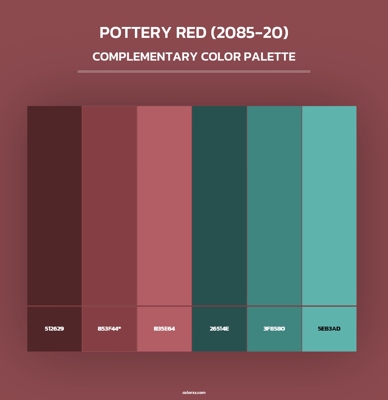 Pottery Red (2085-20) - Complementary Color Palette