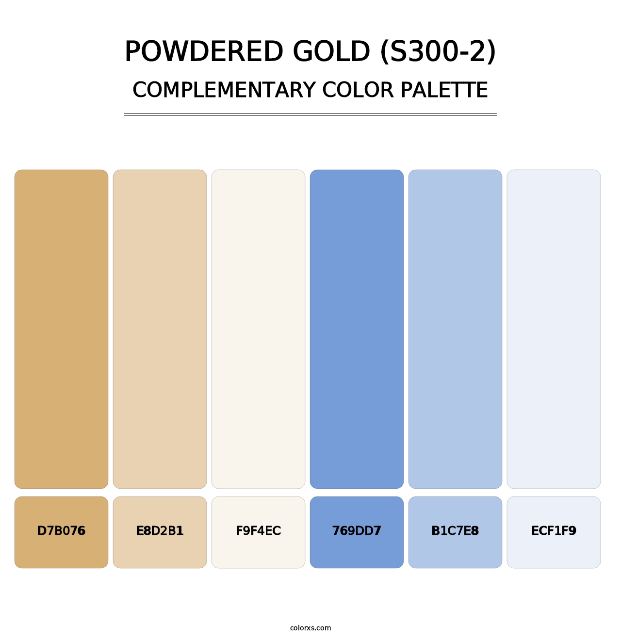 Powdered Gold (S300-2) - Complementary Color Palette