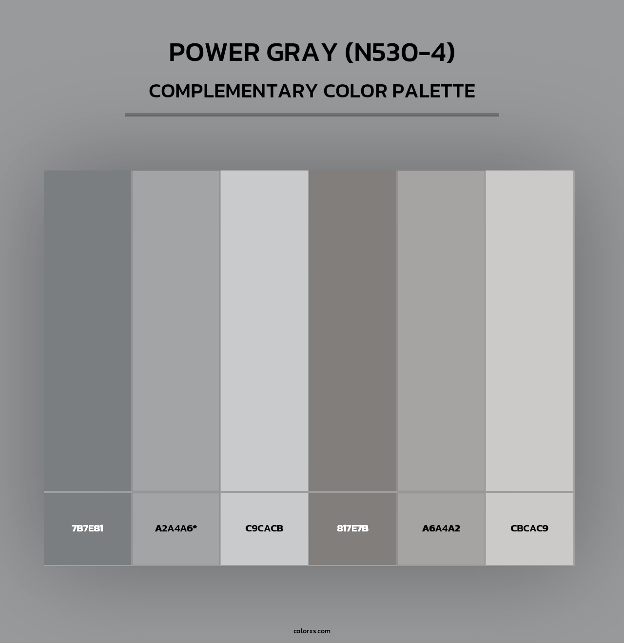 Power Gray (N530-4) - Complementary Color Palette