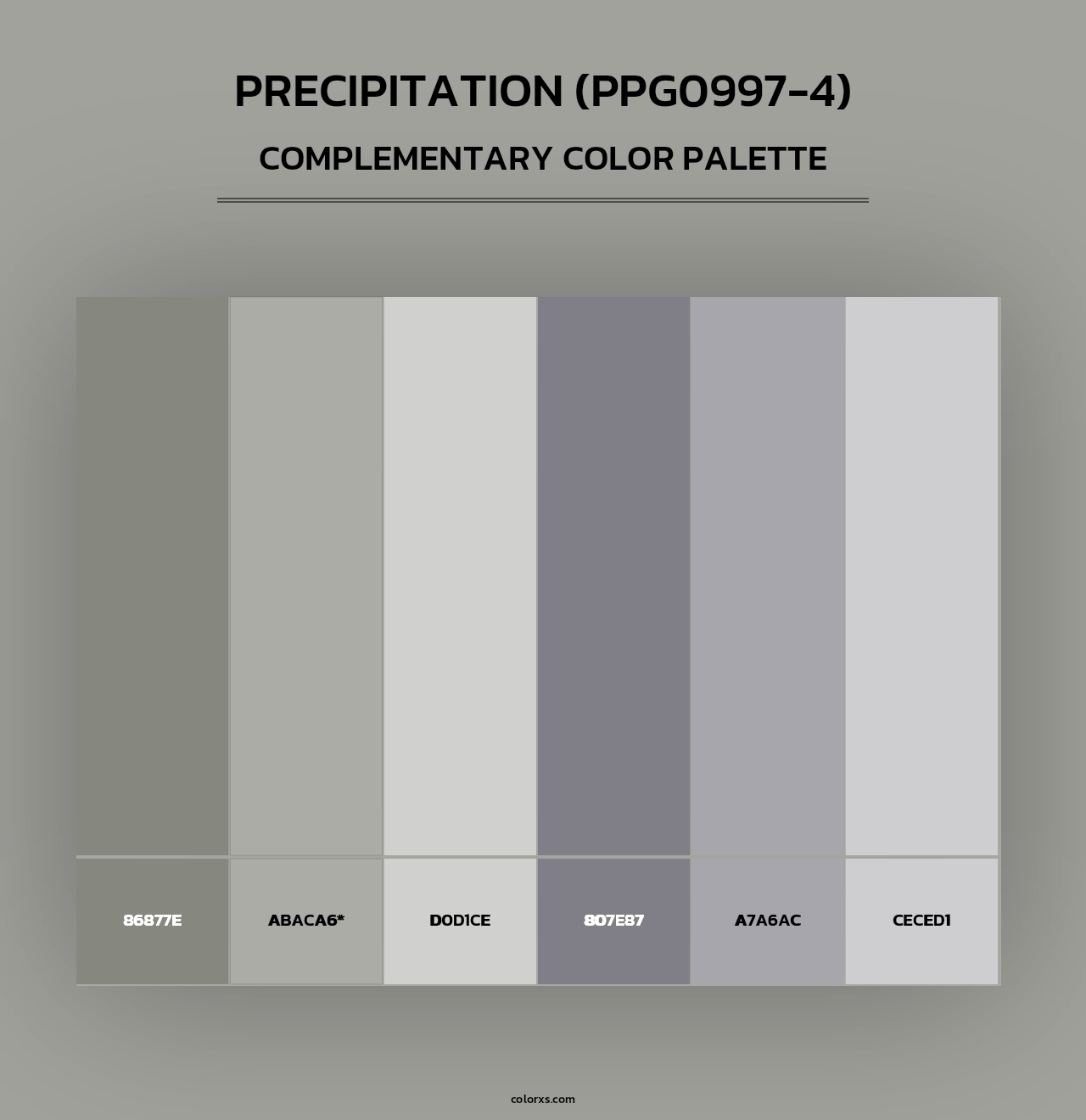 Precipitation (PPG0997-4) - Complementary Color Palette