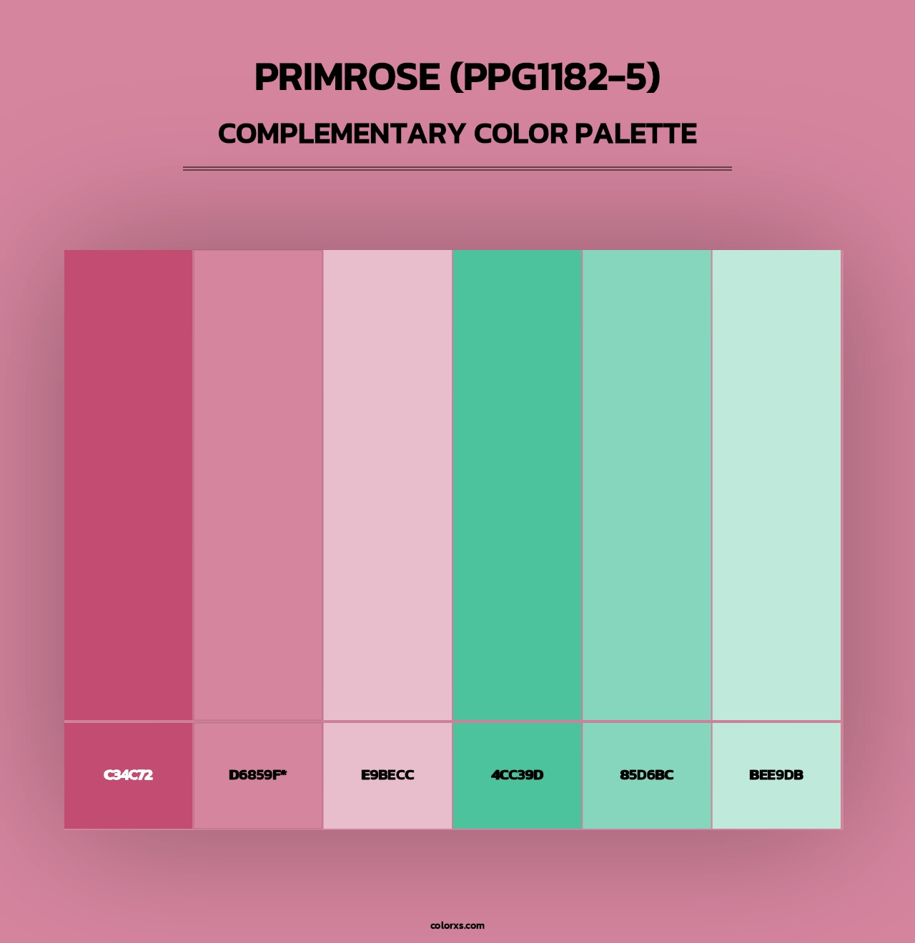 Primrose (PPG1182-5) - Complementary Color Palette