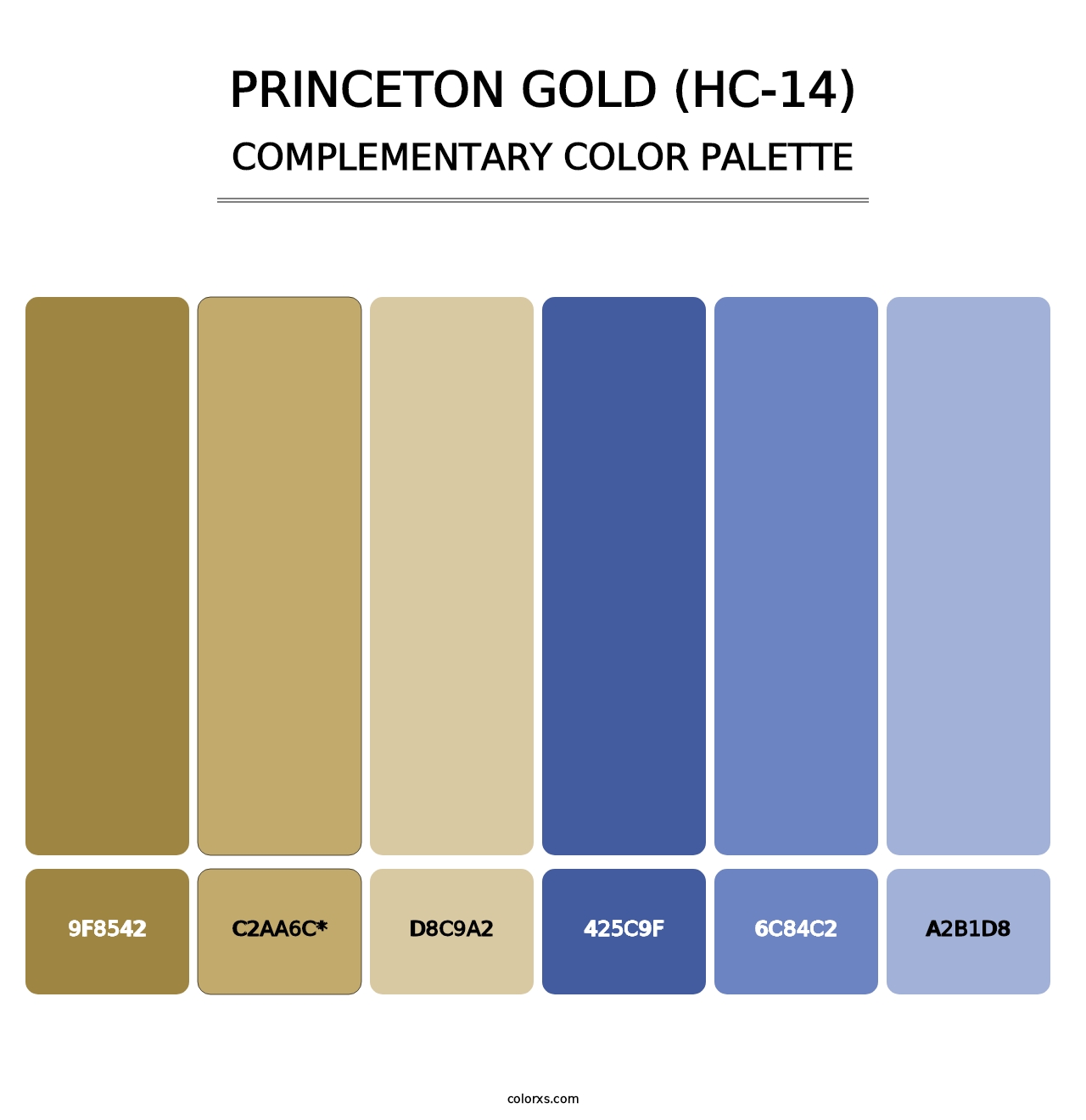 Princeton Gold (HC-14) - Complementary Color Palette