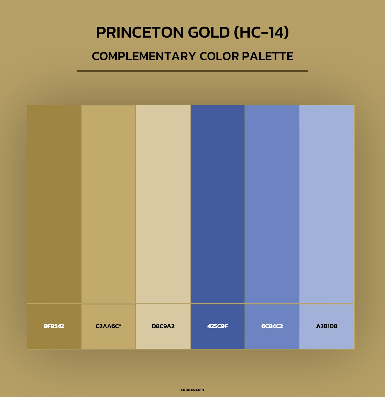 Princeton Gold (HC-14) - Complementary Color Palette