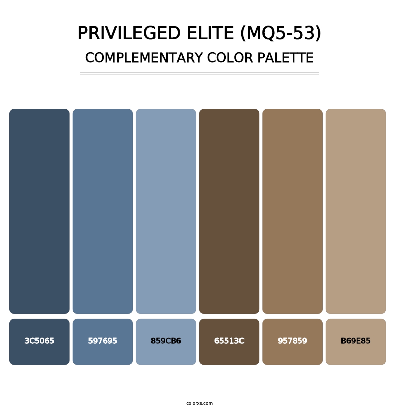 Privileged Elite (MQ5-53) - Complementary Color Palette