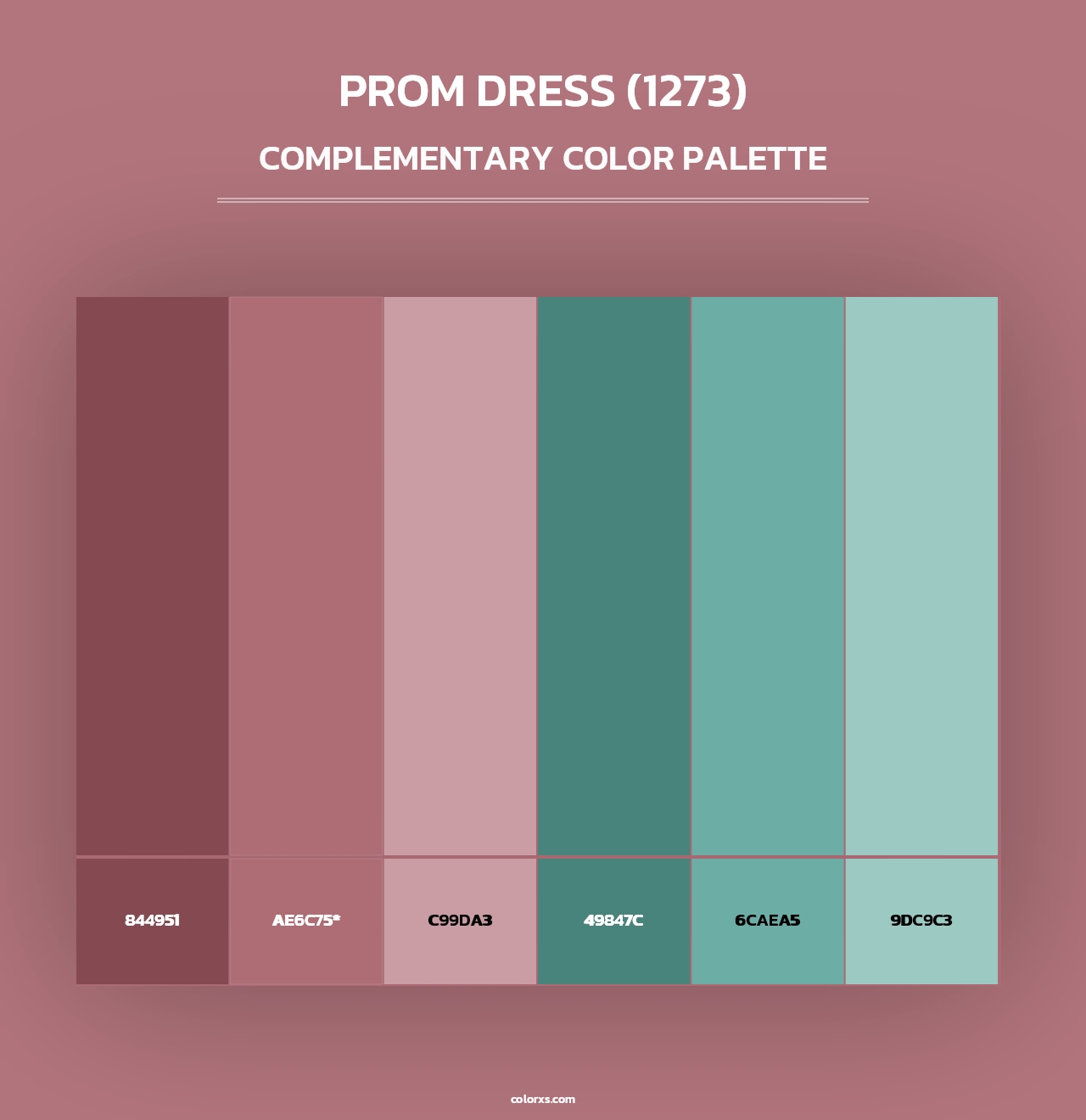 Prom Dress (1273) - Complementary Color Palette