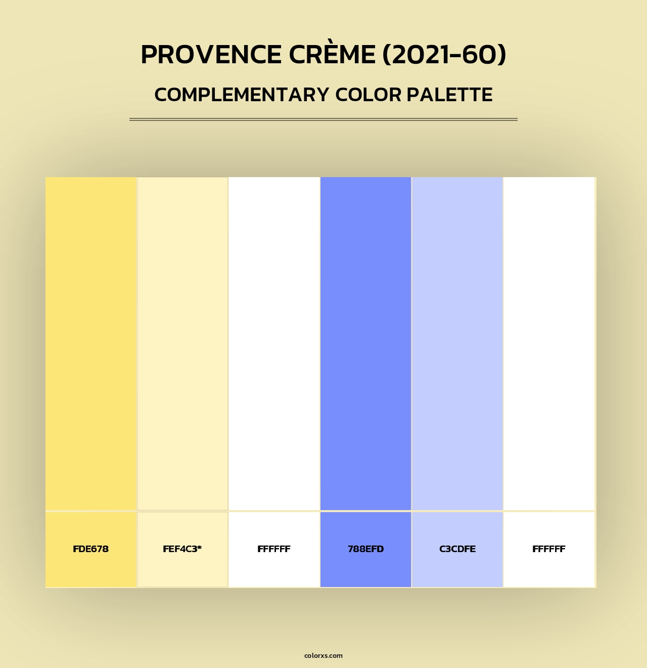 Provence Crème (2021-60) - Complementary Color Palette