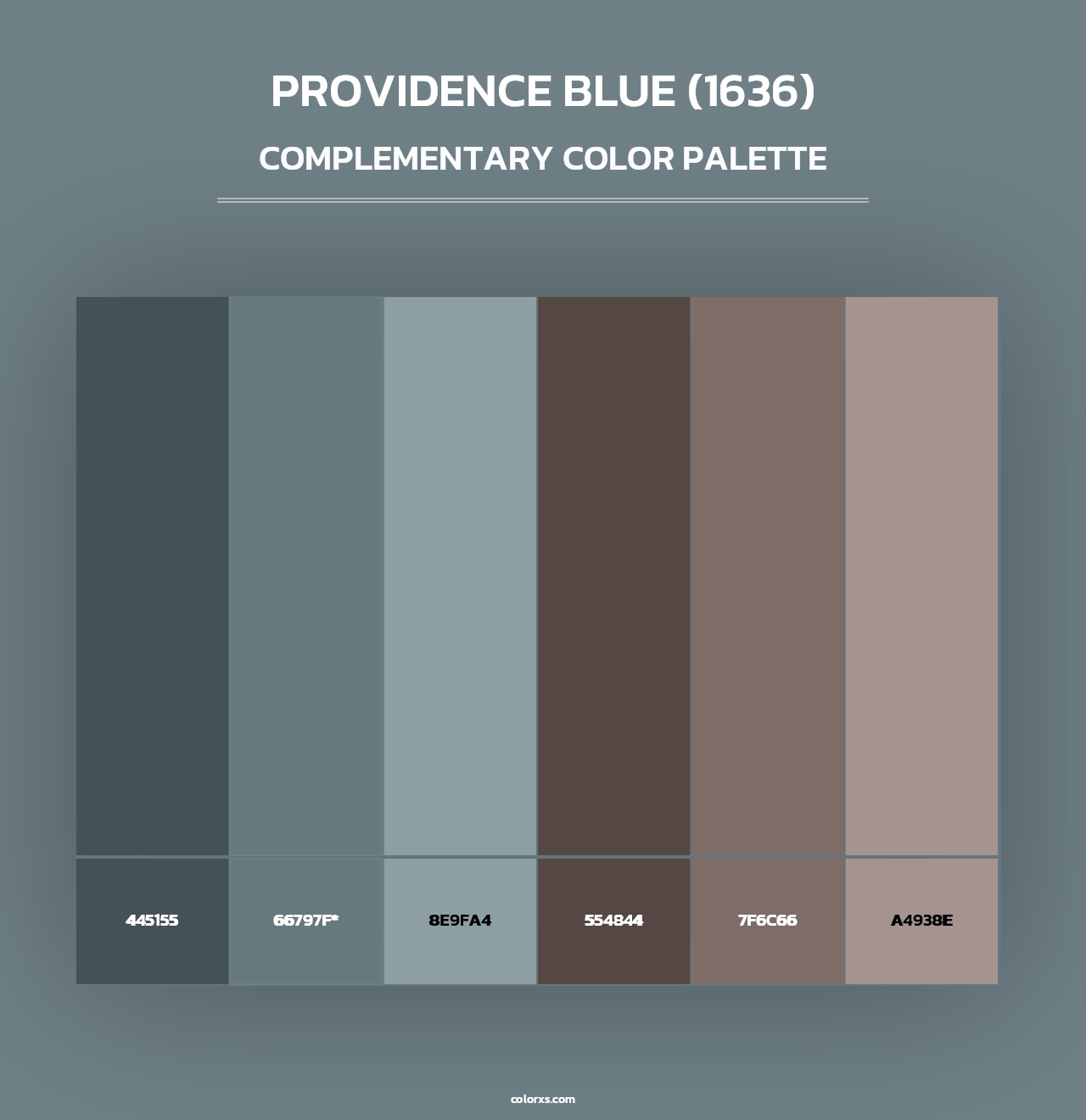 Providence Blue (1636) - Complementary Color Palette