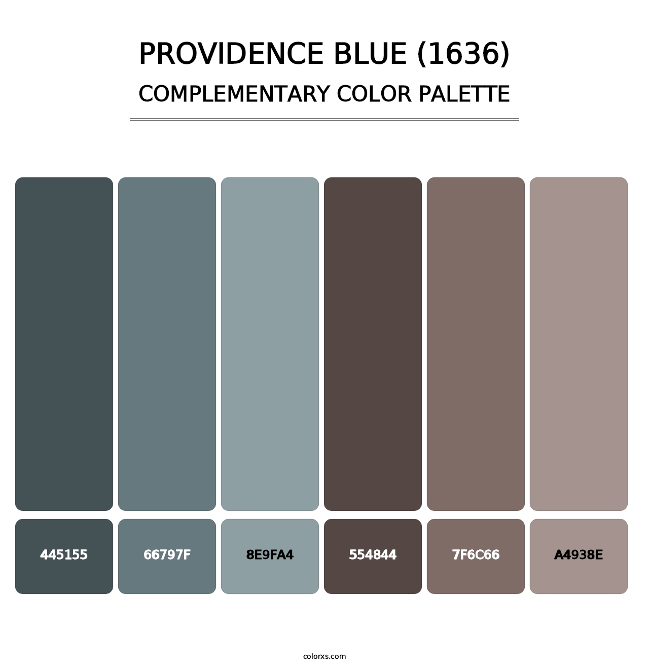 Providence Blue (1636) - Complementary Color Palette