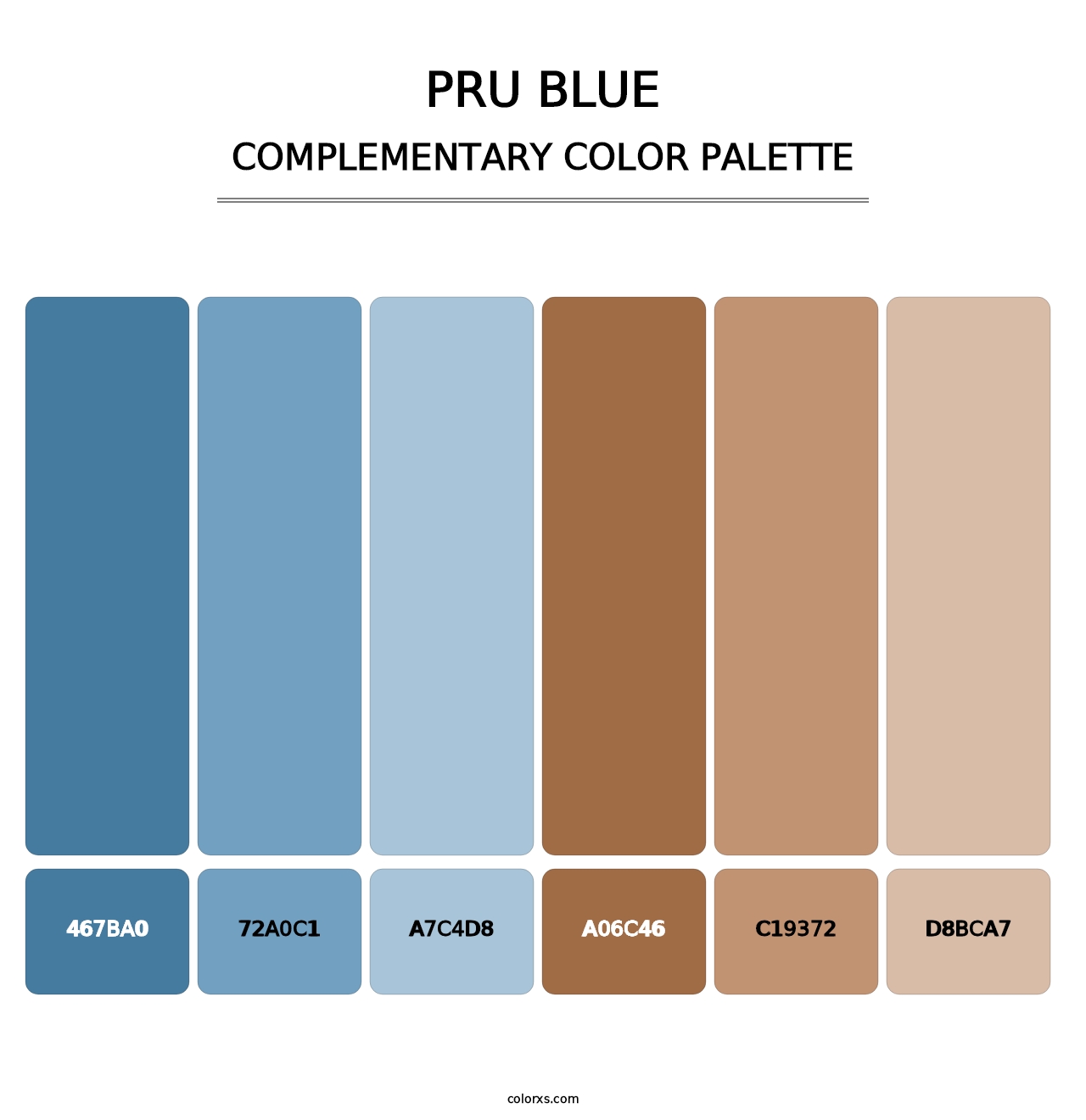 PRU Blue - Complementary Color Palette
