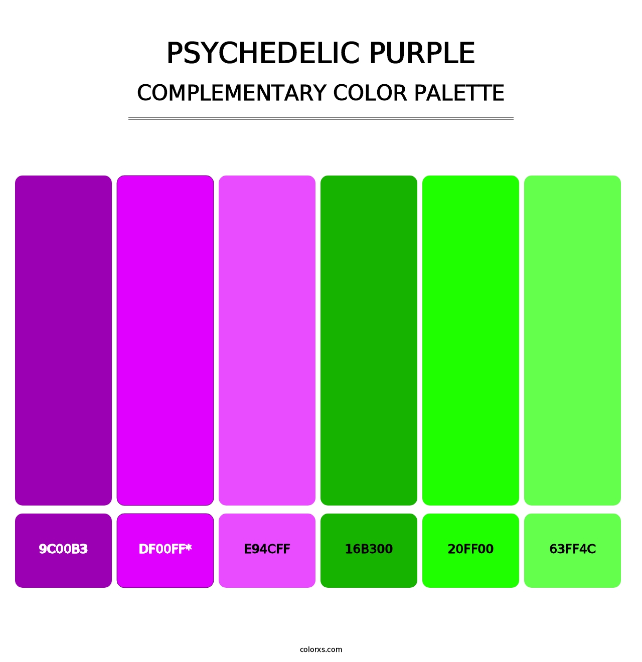 Psychedelic Purple - Complementary Color Palette