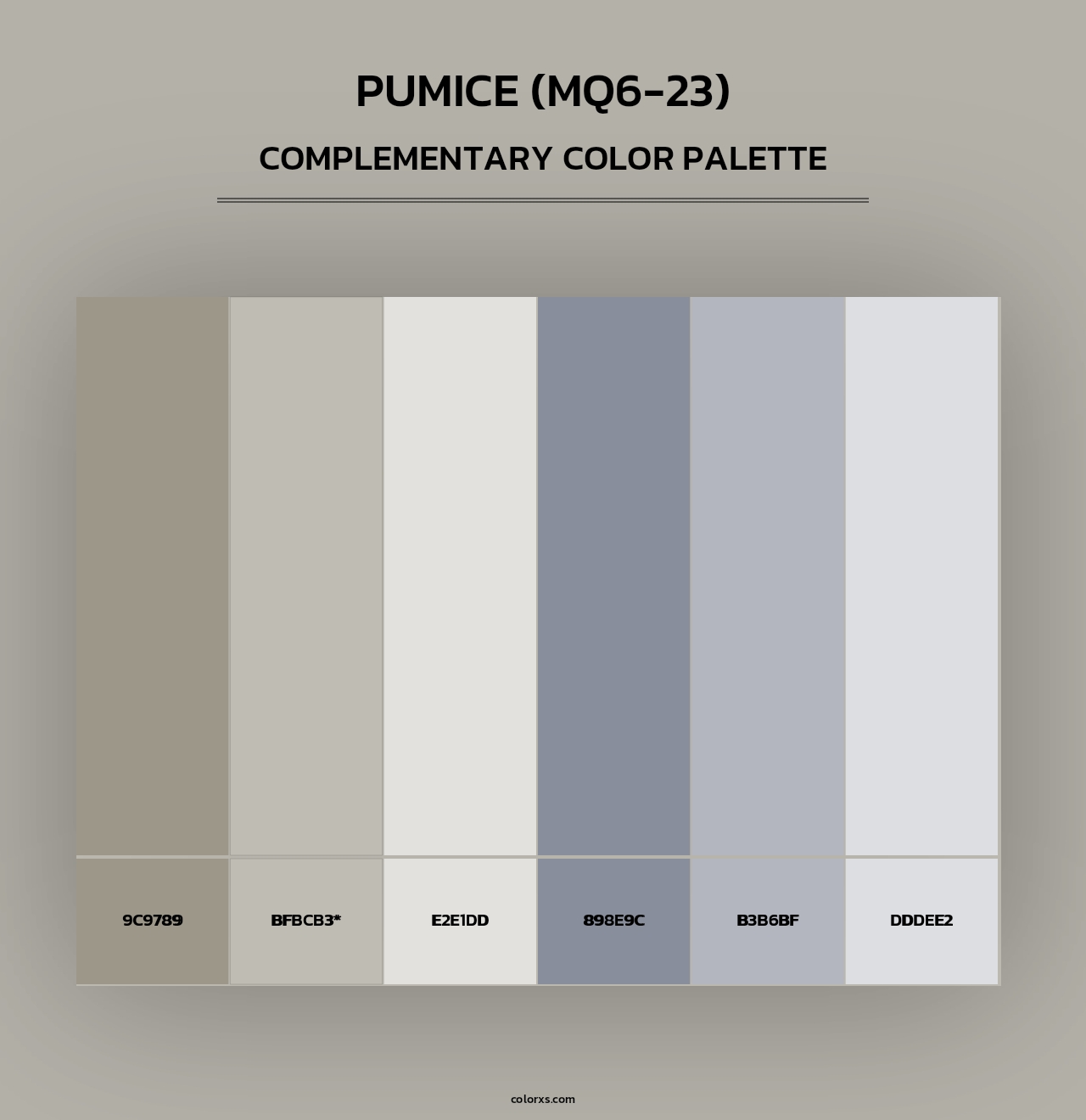Pumice (MQ6-23) - Complementary Color Palette