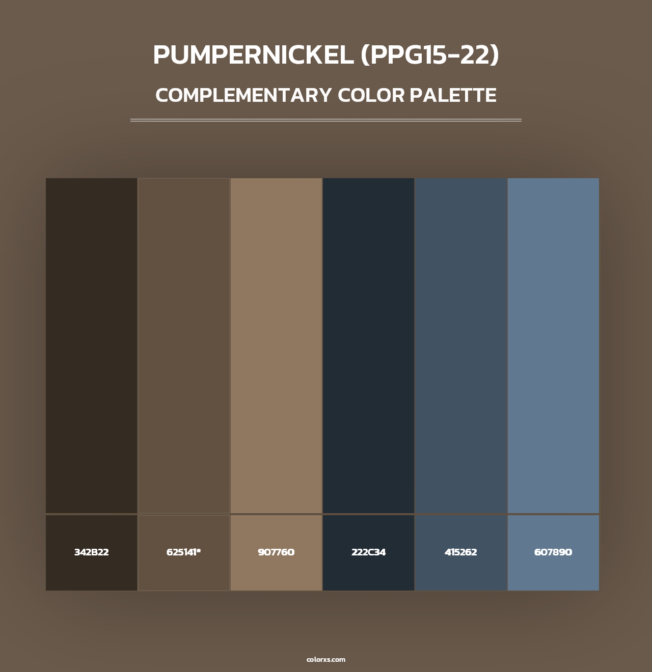 Pumpernickel (PPG15-22) - Complementary Color Palette