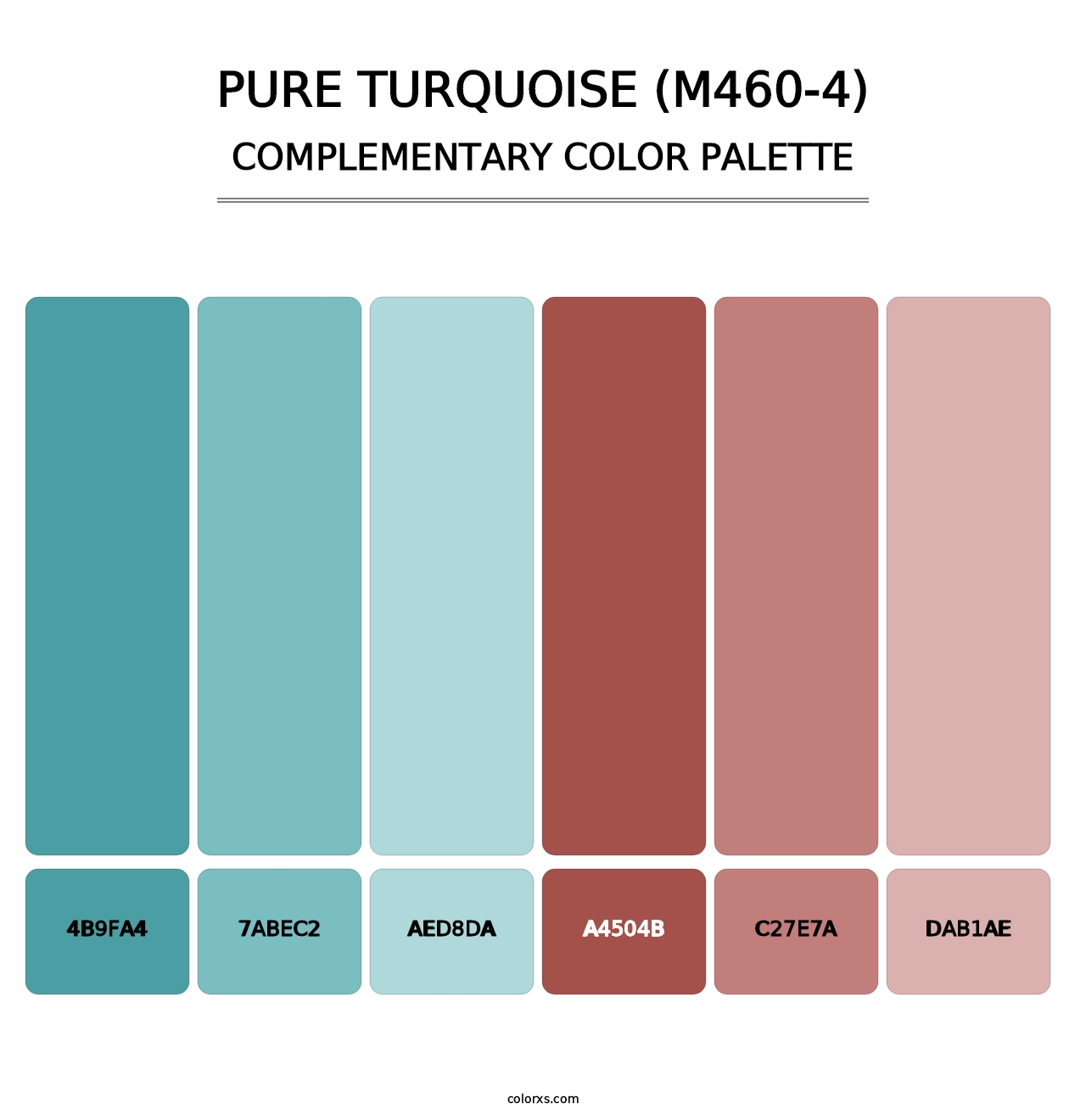 Pure Turquoise (M460-4) - Complementary Color Palette