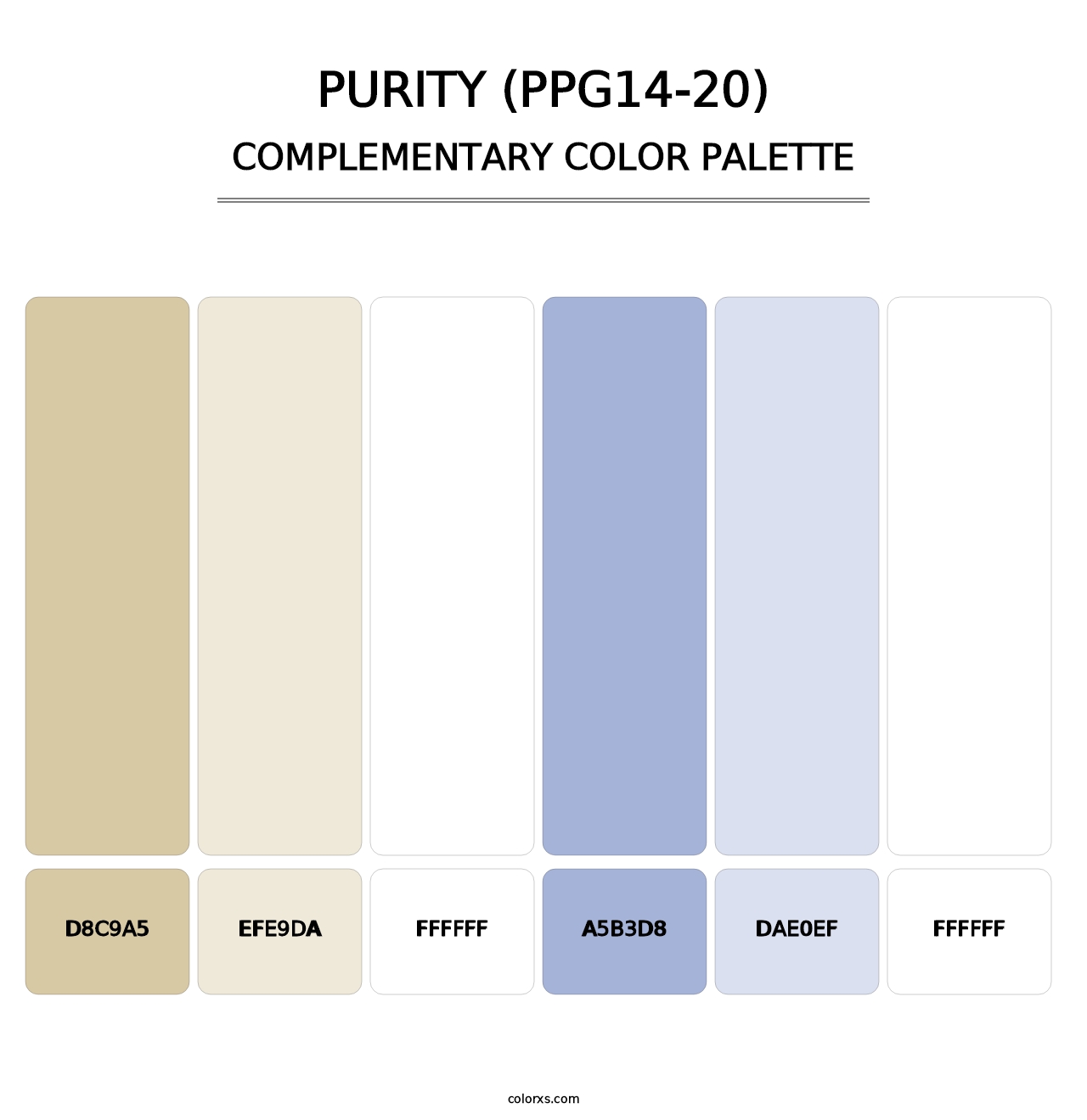 Purity (PPG14-20) - Complementary Color Palette