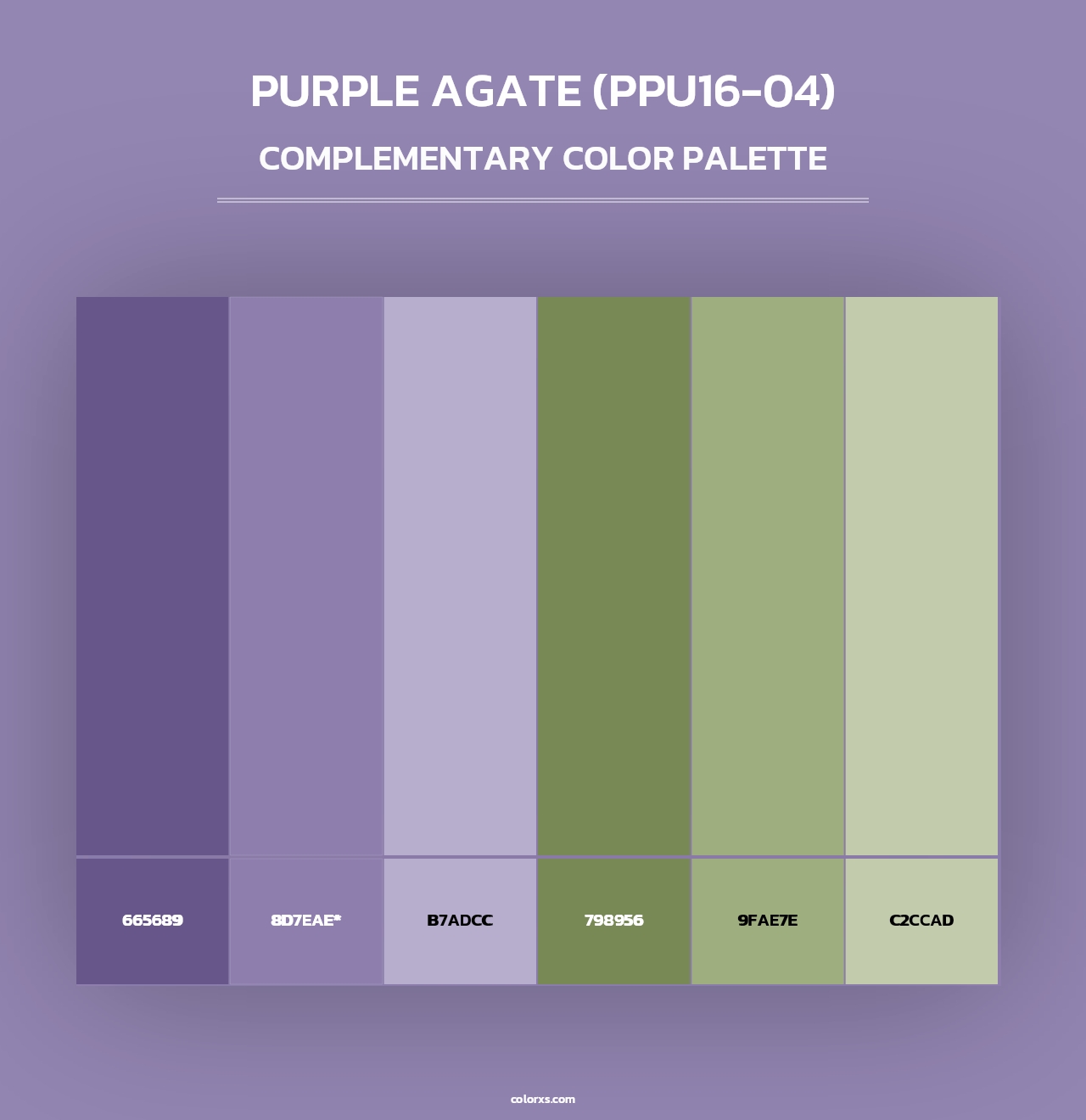 Purple Agate (PPU16-04) - Complementary Color Palette