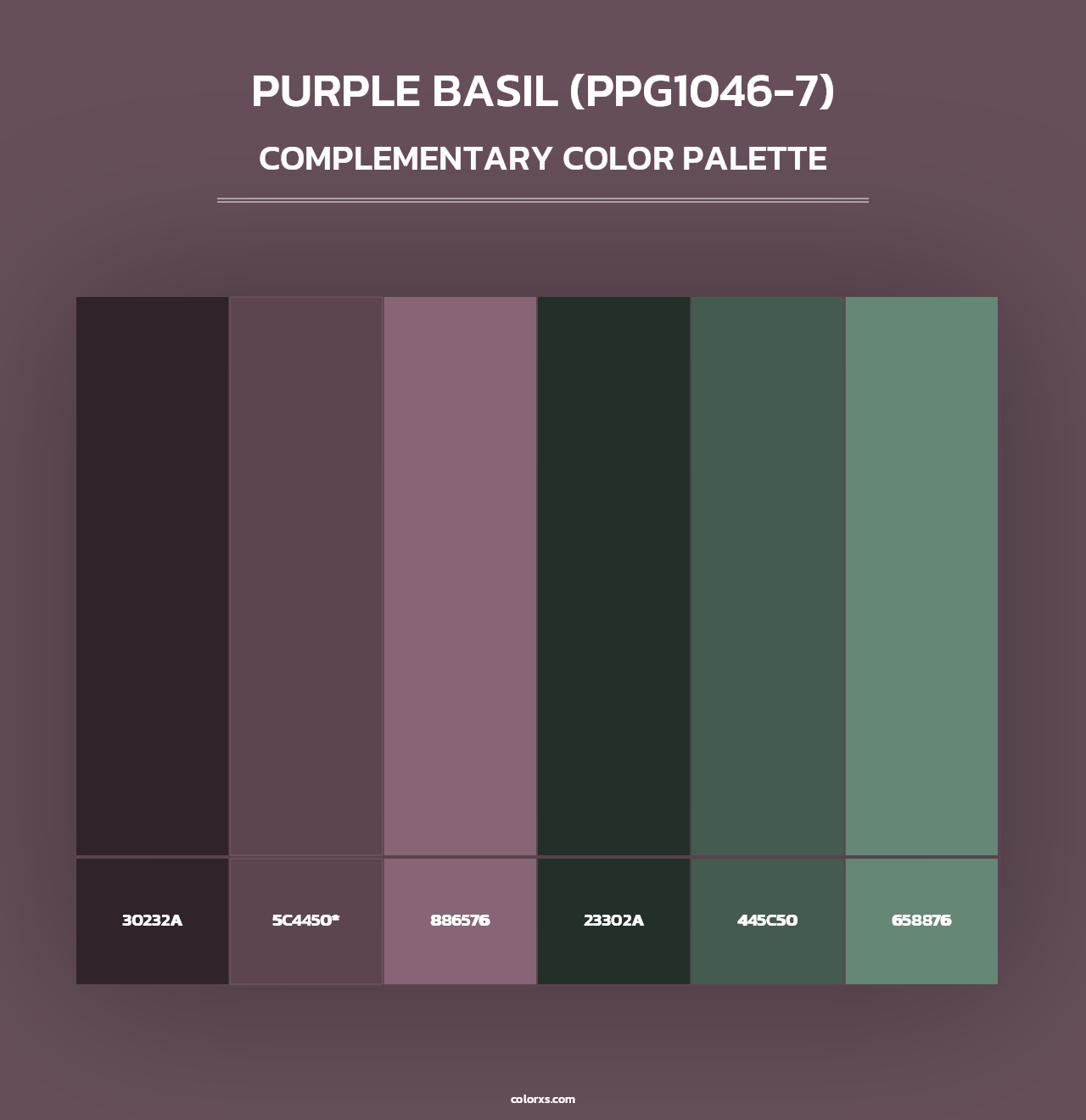 Purple Basil (PPG1046-7) - Complementary Color Palette