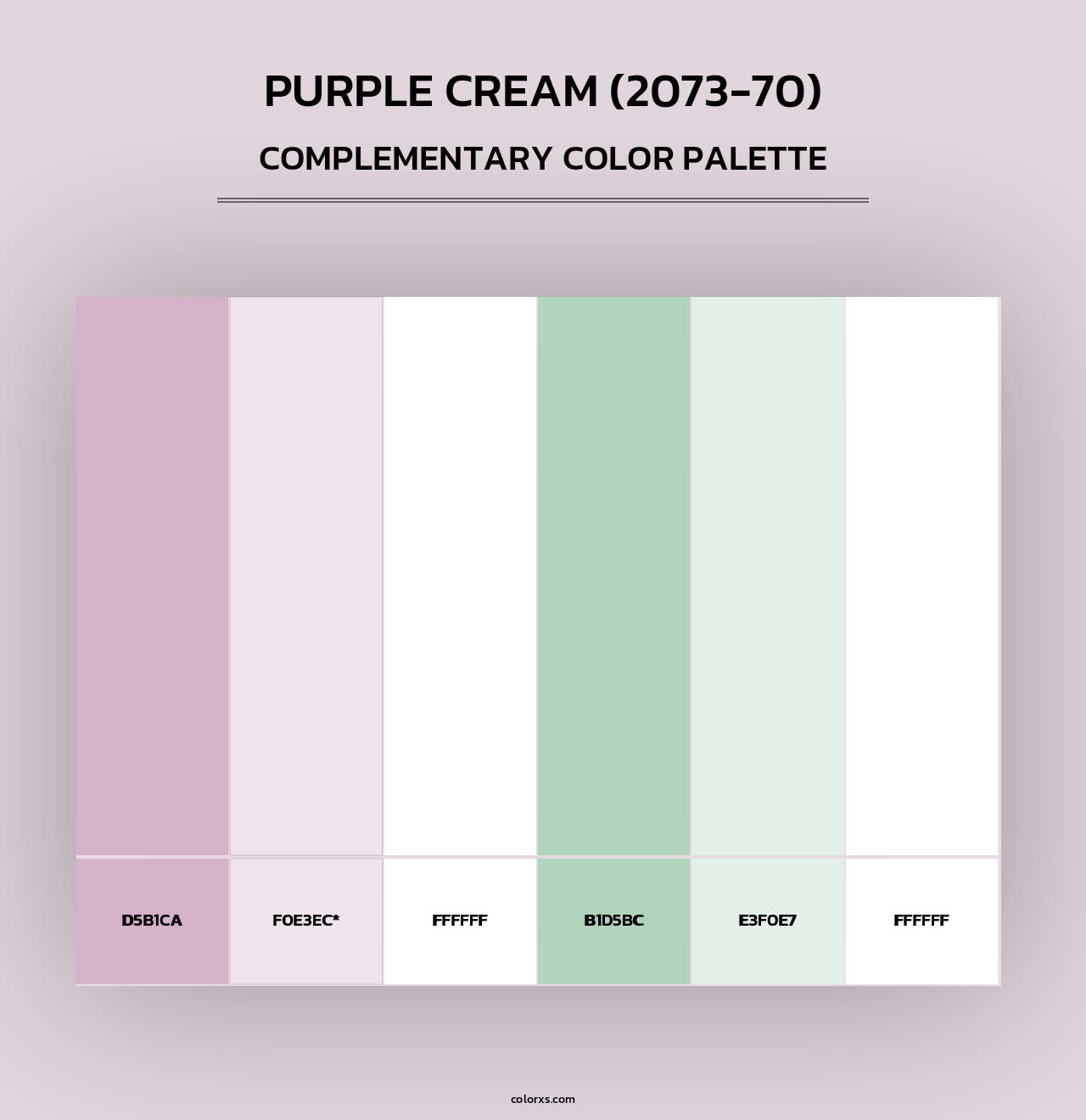 Purple Cream (2073-70) - Complementary Color Palette