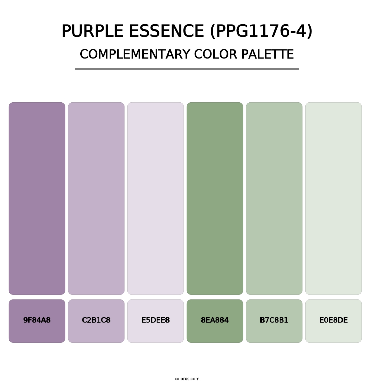 Purple Essence (PPG1176-4) - Complementary Color Palette