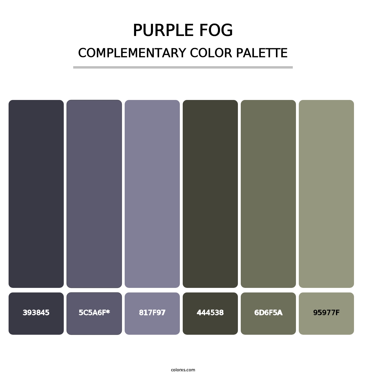 Purple Fog - Complementary Color Palette