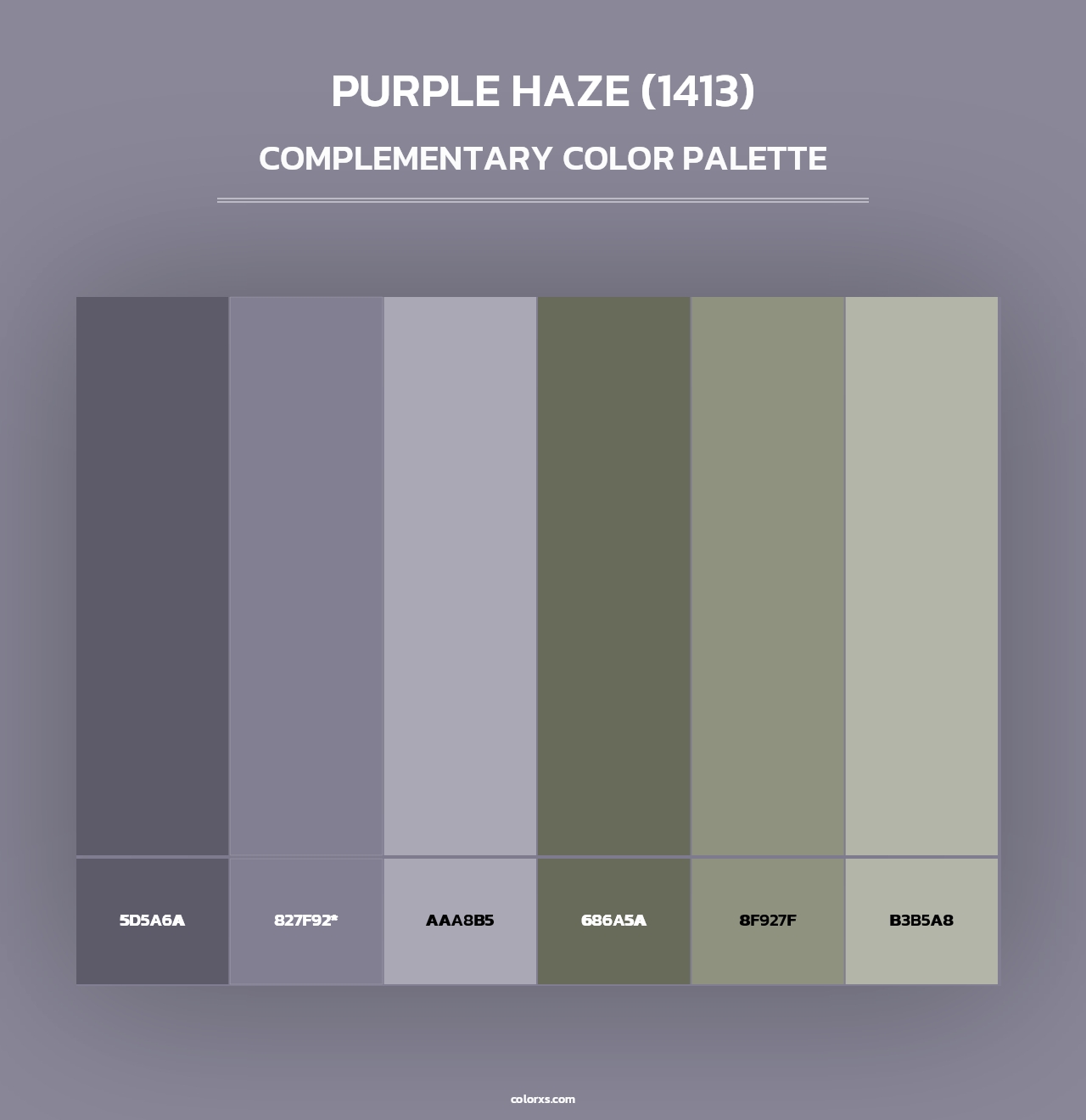 Purple Haze (1413) - Complementary Color Palette