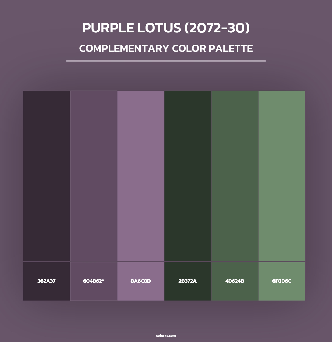 Purple Lotus (2072-30) - Complementary Color Palette