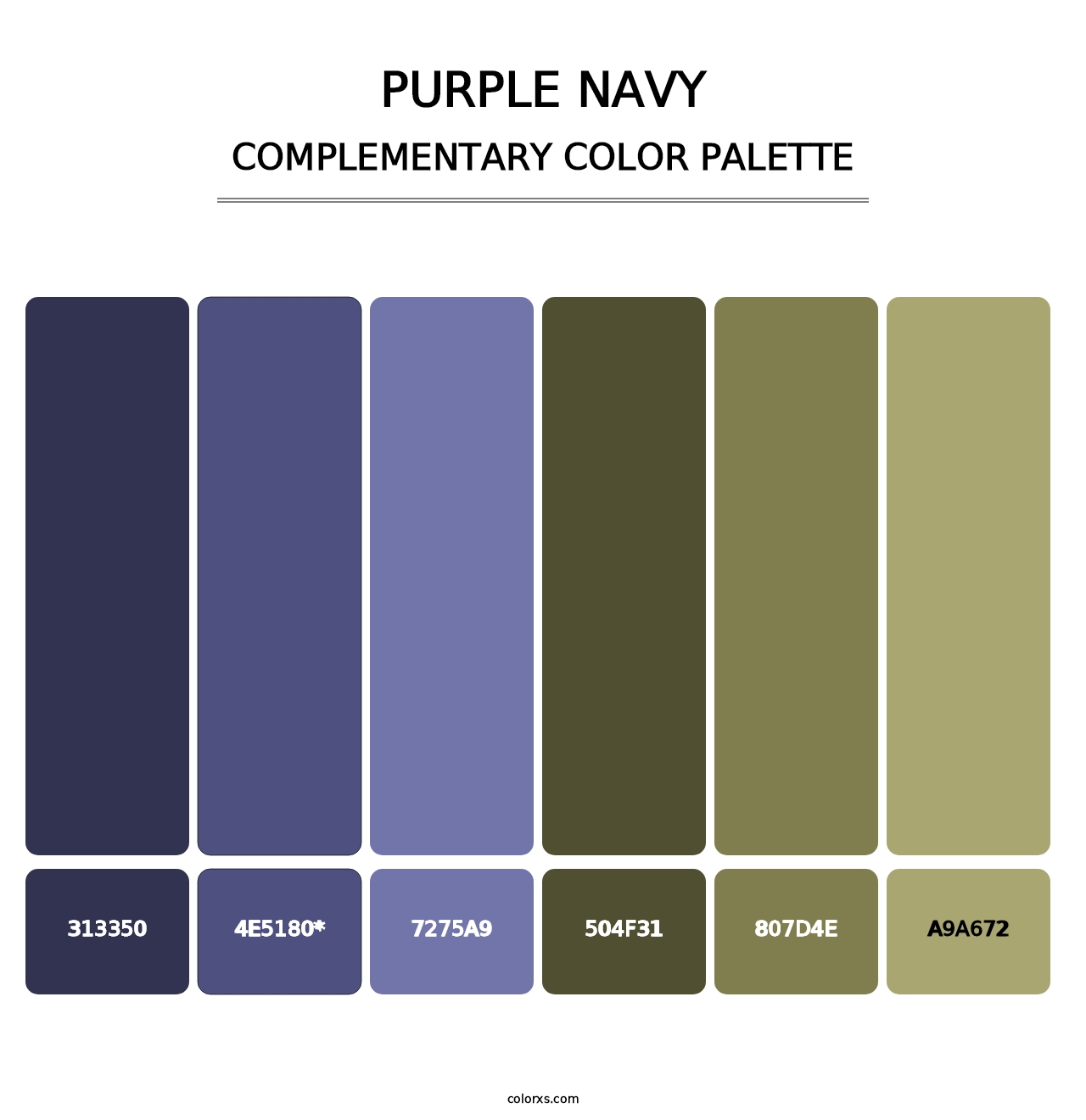 Purple Navy - Complementary Color Palette