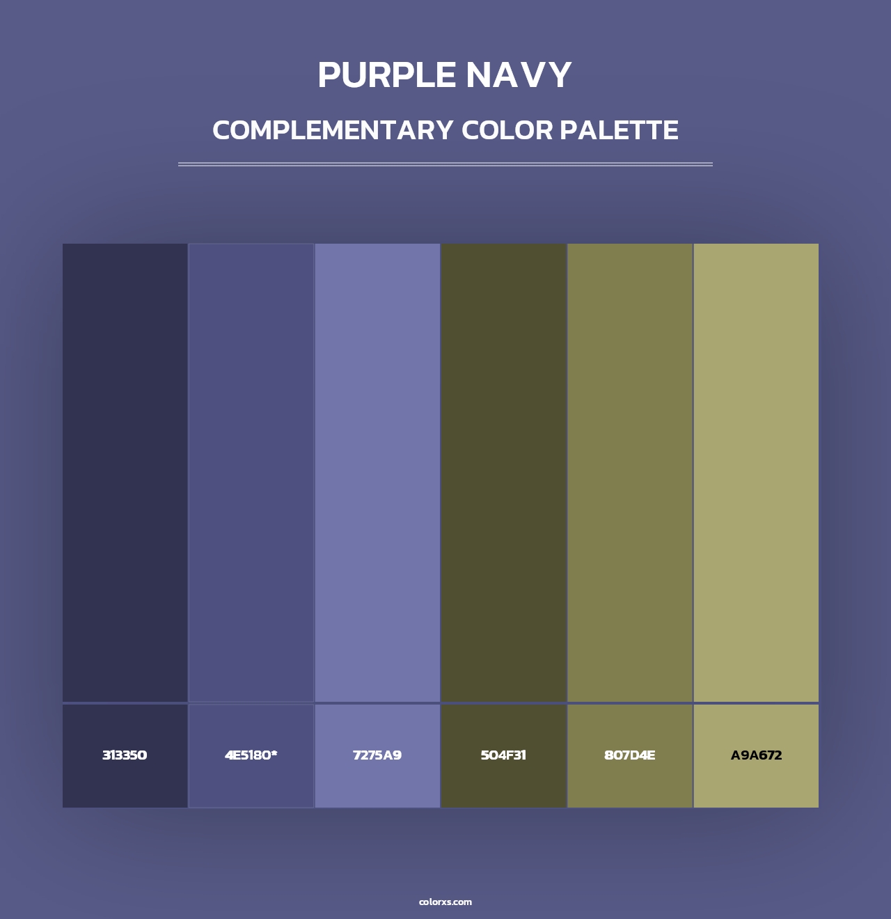 Purple Navy - Complementary Color Palette