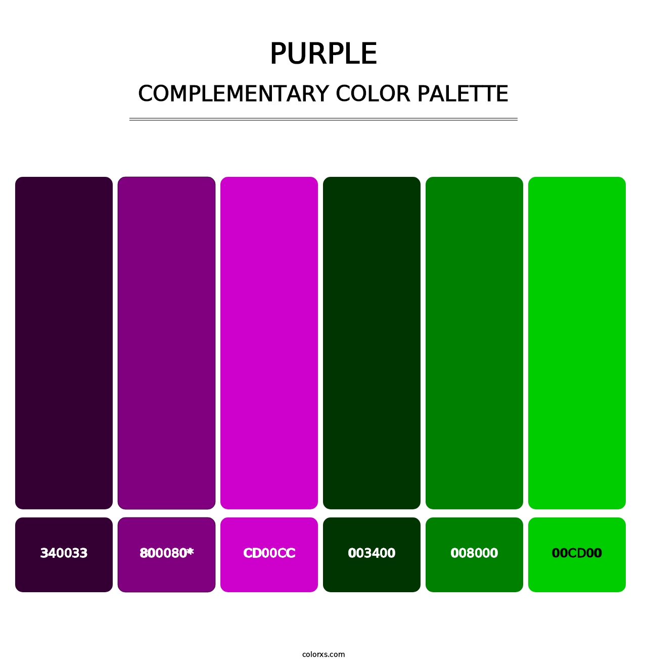 Purple - Complementary Color Palette