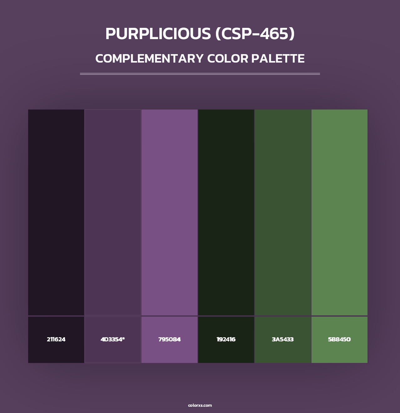 Purplicious (CSP-465) - Complementary Color Palette